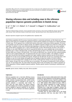 Sharing reference data and including cows in the reference