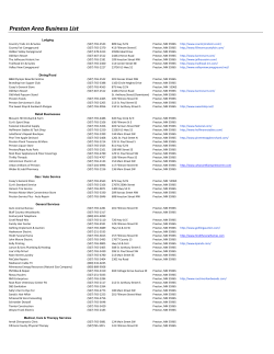 Preston Area Business List