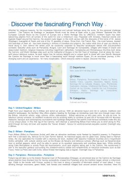 Spain: Jacobean Route from Bilbao to Santiago, at