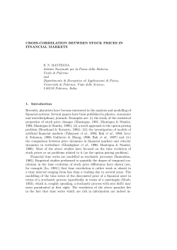 CROSS-CORRELATION BETWEEN STOCK PRICES IN FINANCIAL