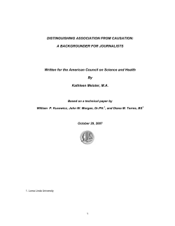 DISTINGUISHING ASSOCIATION FROM CAUSATION