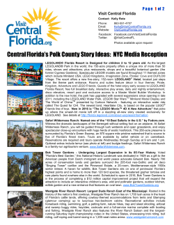 Central Florida`s Polk County Story Ideas