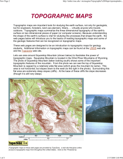 TOPOGRAPHIC MAPS