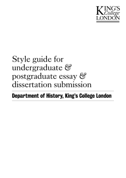 History style guide - King`s College London