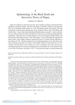 4 Epidemiology of the Black Death and Successive Waves of Plague