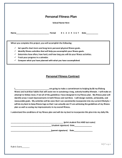 Personal Fitness Plan