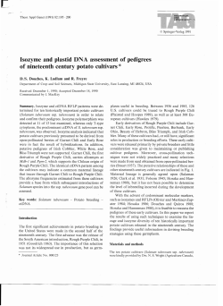 Isozyme and plastid DNA assessment of pedigrees of nineteenth