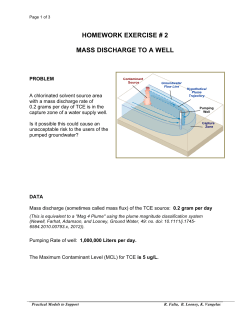 Homework Exercise # 2: Mass Discharge to a Well - CLU-IN