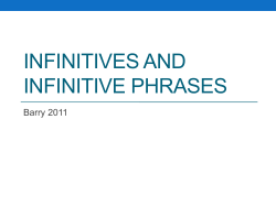 infinitive phrase