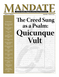 mandate - Prayer Book Society USA