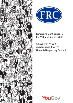 Enhancing Confidence in the Value of Audit