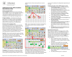 LAMP Words for Life&trade; (WFL) Vocabulary Quick Reference Guide
