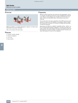 Catalog sheet Belt scale Milltronics MUS