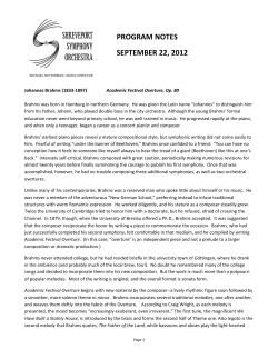 program notes september 22, 2012