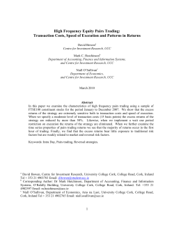 High Frequency Pairs Trading