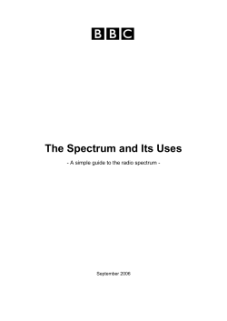 The Spectrum and Its Uses