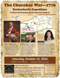 The Cherokee War&mdash;1776 - Southern Campaigns of the American