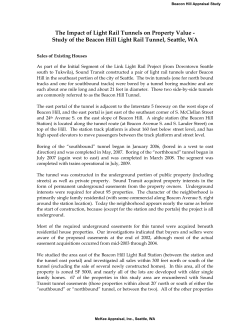 The Impact of Light Rail Tunnels on Property Value