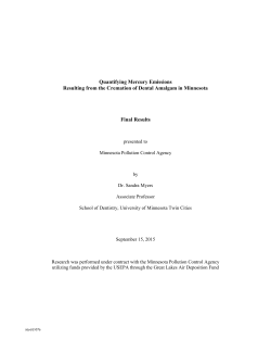 Quantification of Mercury Emissions from Cremation of Dental