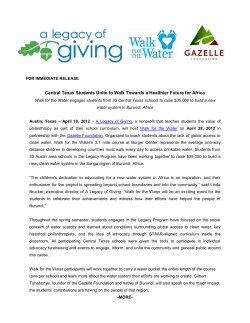 Central Texas Students Unite to Walk Towards a Healthier Future for