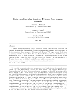 History and Industry Location: Evidence from German Airports!