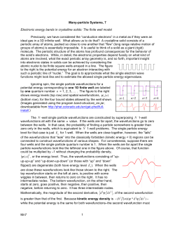 Mn7 1 Many-particle Systems, 7 Electronic energy bands in