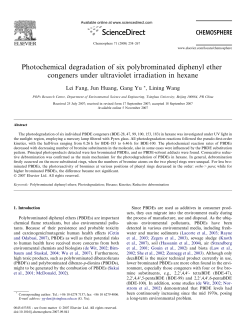 Photochemical degradation of six polybrominated