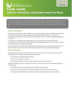 Trade waste - Queensland Urban Utilities