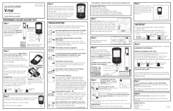 GLUCOCARD Vital Quick Reference Guide