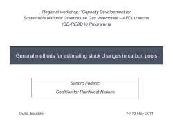 8 General methods for estimating stock changes in carbon