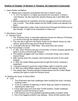Chapter 14 - Section 3 (Panama and the Canal)