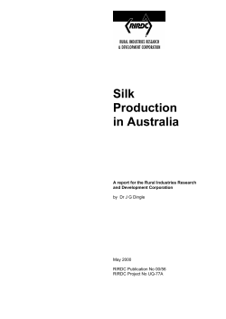 Silk Production in Australia - Publications