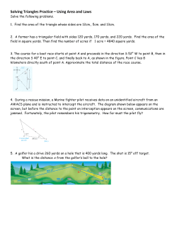Solving Triangles Practice &ndash; Using Area and Laws