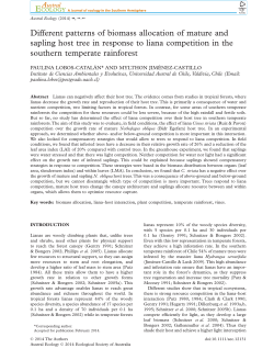 Different patterns of biomass allocation of mature and
