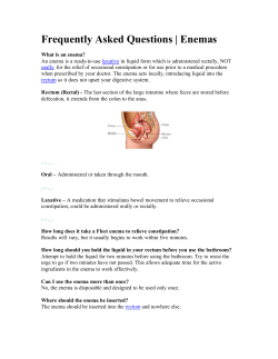 Frequently Asked Questions | Enemas