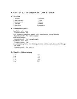 chapter 11: the respiratory system - The ICD