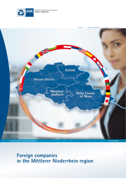Foreign companies in the Mittlerer Niederrhein region