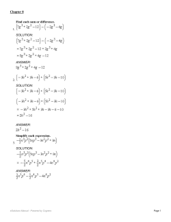 Find each sum or difference. 1. SOLUTION: ANSWER: 2. SOLUTION