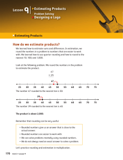 How do we estimate products? Estimating Products