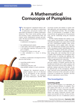 A Mathematical Cornucopia of Pumpkins