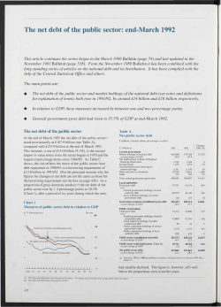 The net debt of the public sector: end-March