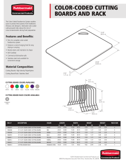 Cutting Board and Rack Spec Sheet