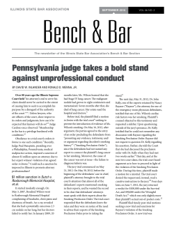 Pennsylvania judge takes a bold stand against unprofessional conduct
