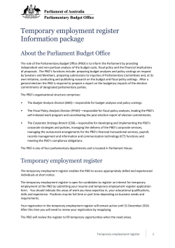 Temporary employment register Information package