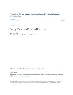 Decay Time of a Damped Pendulum