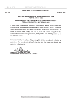 Act No. 107 of 1998 - Department of Environmental Affairs