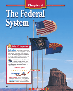 Chapter 4: The Federal System