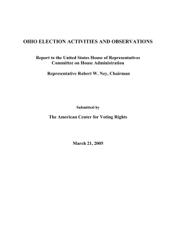 ohio election activities and observations