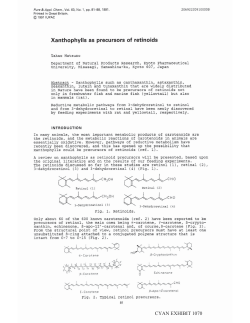 Ex 1070 Matsuno, Xanthophylls as precursors of