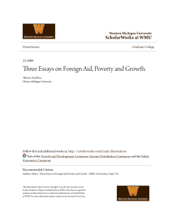Three Essays on Foreign Aid, Poverty and Growth.